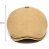 HT4975 Berets Autumn Winter Wool Hats for Men Women Artist Painter Beret Hat Adjustable Flat Cap Male Female Octagonal Beret Cap