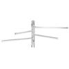 WallHanging Stainless Steel 180 Degrees  Rotating Towel Rack Hanger with 4 Rods for Bathroom Toilet