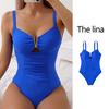 European & American Lace-Up Halter Bikini Top - Women's Beach & Hot Spring Swimwear 2025