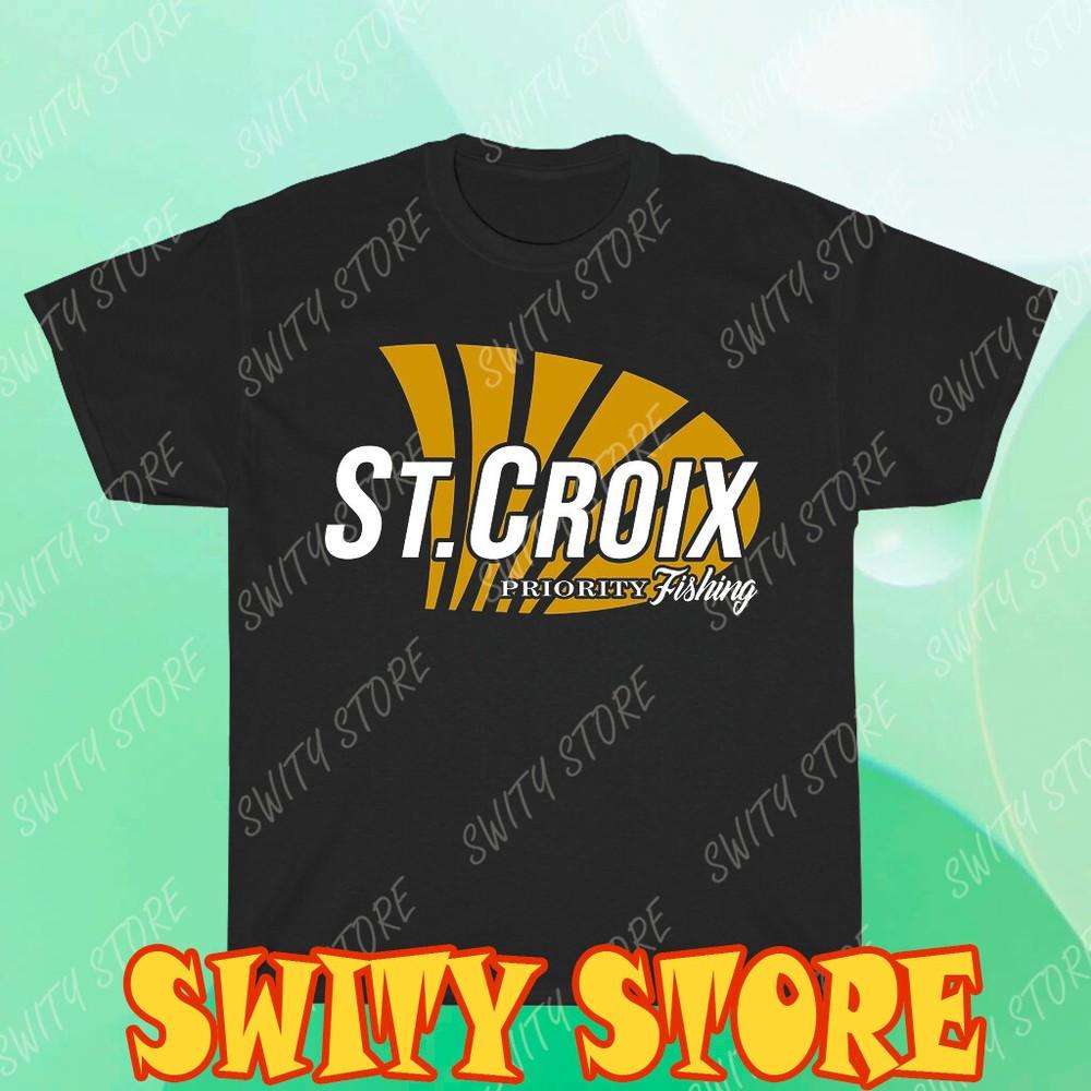 

Мужская черная футболка с логотипом St Croix Fishing Rods, забавная, размеры от S до 5XL S