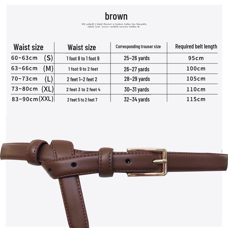 Stylish Women's Black Leather Belt - Versatile, Fashionable, and Decorative for Skirts