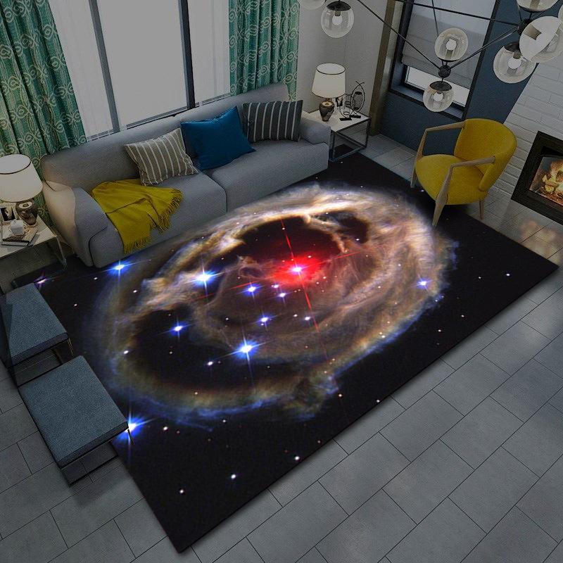 Living Room Carpet Modern Starry Sky Colorful Cartoon Theme Children's Bedroom Room Carpet Mat