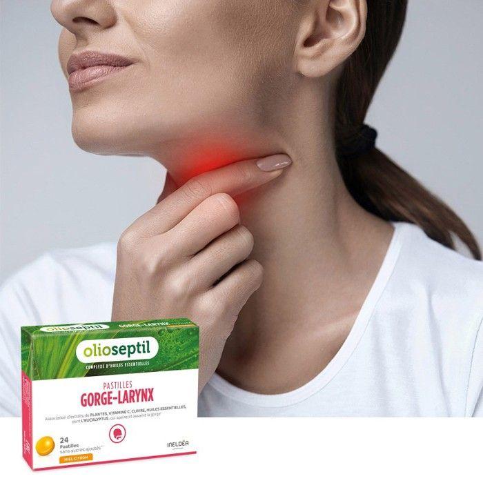 Ineldea Olioseptil Pastilles Gorge-Larynx Miel Citron 24 pastilles