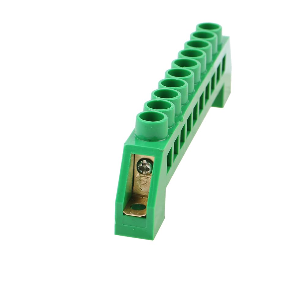 Bridge Design Zero Line 4-12 Pole Screw Brass Copper Grounding Strip Terminal Block Connector