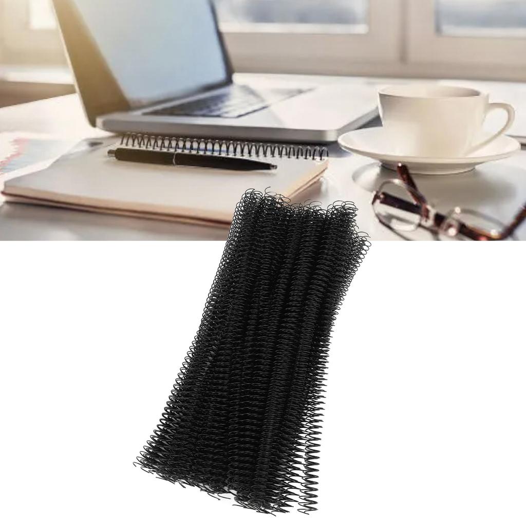 100Pcs Single Wire Binding Spines 12.7mm 1Celsius2in 48 Teeth 4:1 Pitch 360 Degree 90 Sheet Capacity Spiral Binding Coils