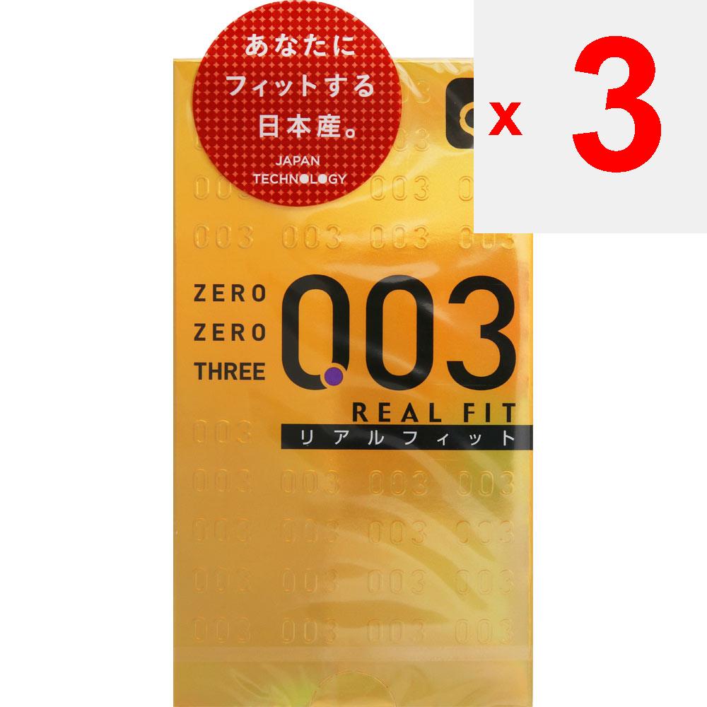 okamoto Zero Zero Three Real Fit Natural 10 Pcs Pack of 1 Standard Type Condom with a Thinness of 0.03 Mm. Pack of 1