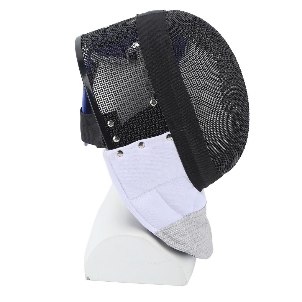 Fencing Sports Mask Fencing Protective Helmet with Padded Bib for Daily Practice and Competition Black