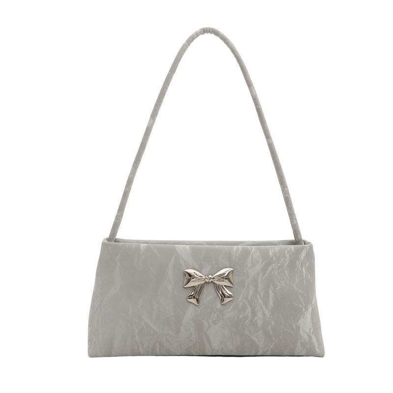 French Niche Bag Women's Bag 2025 Summer New Fashionable and Beautiful Shoulder Bag Foreign Style Bow Small Square Bag