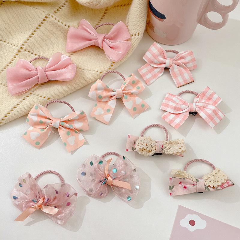 Colorful Elastic Hair Band for Girls - Durable Bow Hair Ring and Headdress