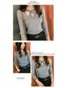 Autumn Cutout Halter Neck Knitted Pullover - Women's Slimming Long Sleeve Sweater