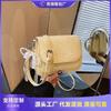 Popular Small Square Bag Women's New High-end Pleated Shoulder Bag Casual Messenger Bag