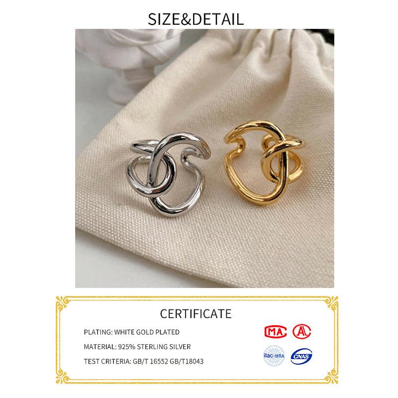 Minimalism 925 Sterling Silver Finger Rings for Women Couple Vintage Cross Winding Party Jewelry Gift Prevent Allergy
