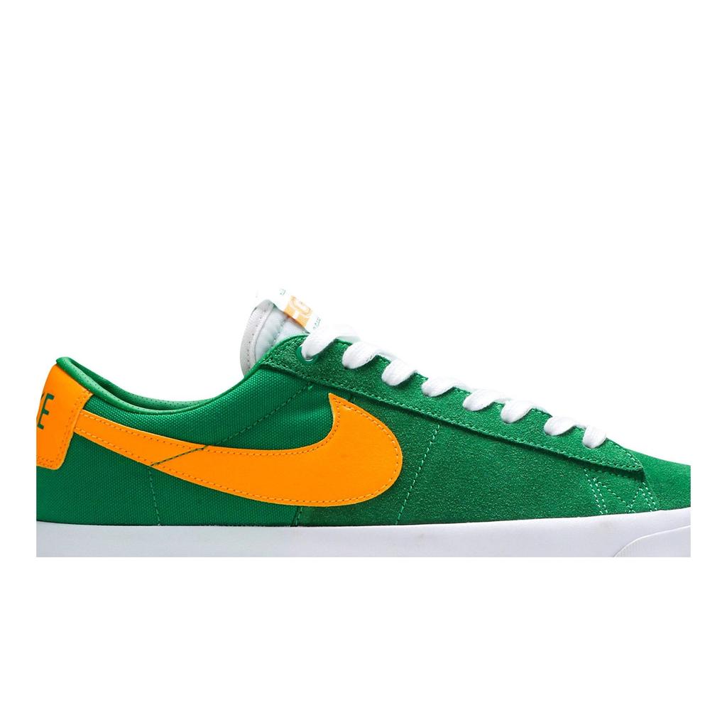 Nike Zoom Blazer Low Pro GT SB 'Lucky Green Gold' (Unisex) Lucky Green / Black / White / University Gold Skateboard Shoes DC7695 300