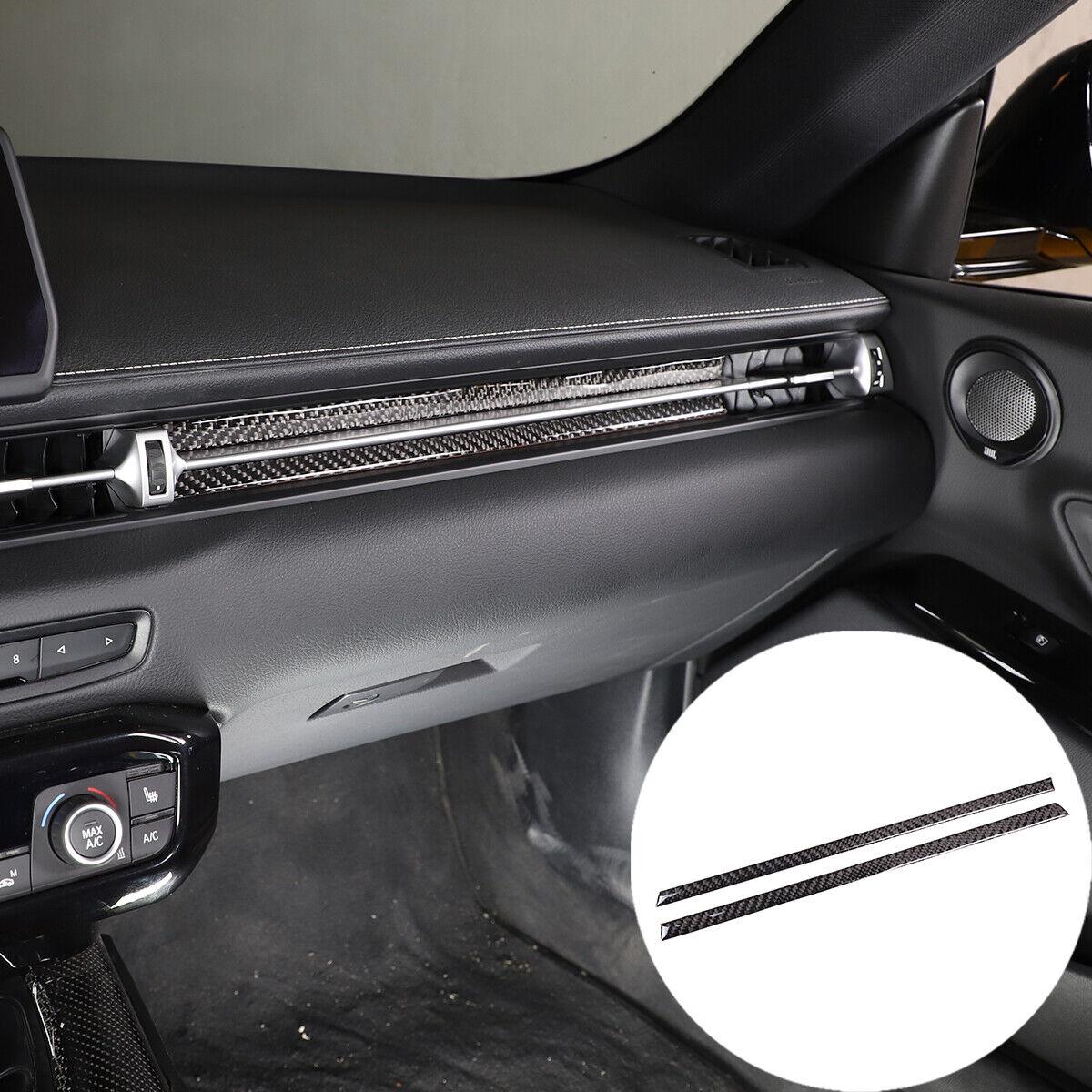 Soft Carbon Fiber Co-pilot Central Control Panel Trim For Toyota Supra A90 19-24