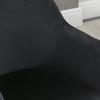 Dining Chairs, Set of 2, Modern Design, Velvet Look, Rubberwood, 54x57x80 cm, Black