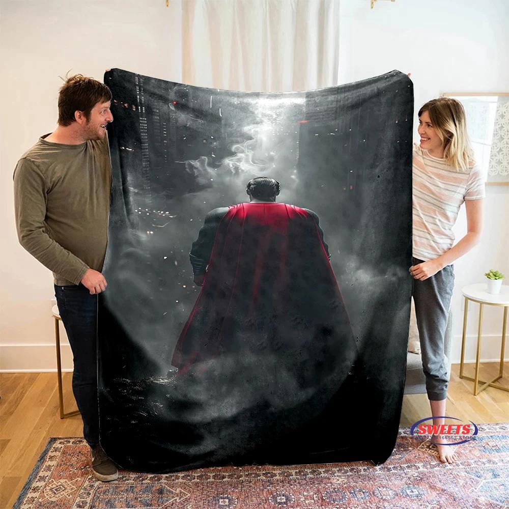 Comfortable and Soft Superman Blanket, Add Beauty To The Home, All Seasons, Home Office Can Be Used, Nap Camping Flannel Blanket