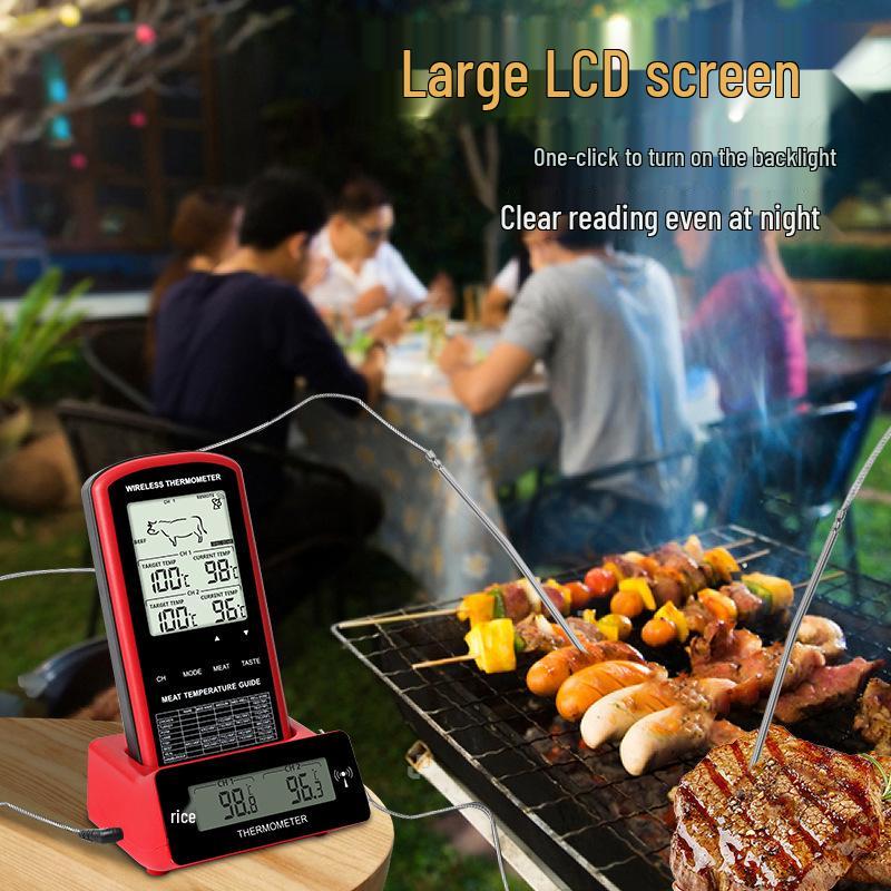 Wireless Dual Probe BBQ & Oven Meat Thermometer for Home Cooking