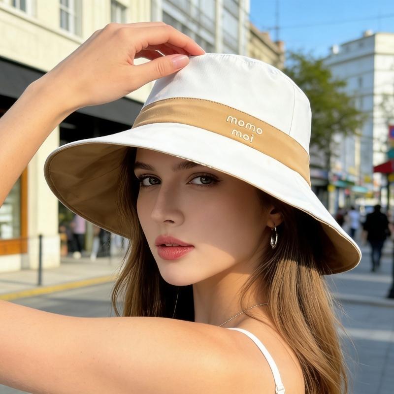 Wide Brims Summer Bucket Hat With Sun Protections Lightweight Polyester Hat For Beach Cycling Travel Outdoor Activities