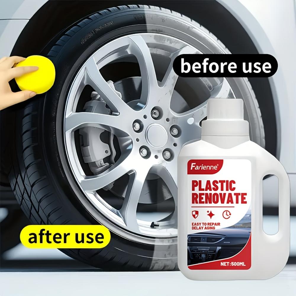 500ml Car Plastic Polishing Paste - Multi-Surface Polish for Leather, Plastic, Vinyl, Fabric - Fast-Drying, No Residue, for Car