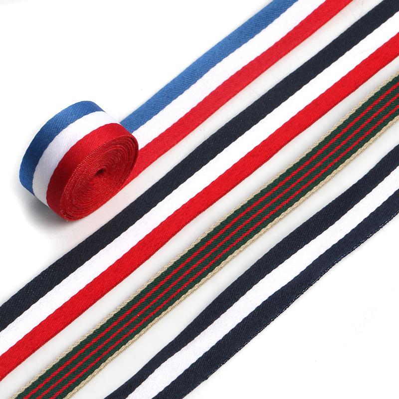 Color Striped Ribbon Ribbon Men'S And Women'S T-Shirt Clothing Accessories Shoes And Hats Decorative Ribbon Ribbon Hemming Cloth Strip