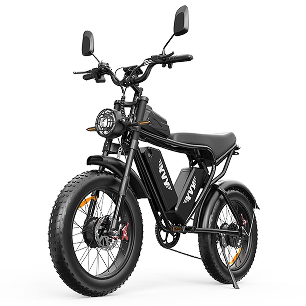 YVY C20 Max 2000W Off-Road Electric Bicycle Up To 55km/h, 52V40Ah Long Range E-Bike, Front Fork Suspension 20" Fat E-Bike for Outdoor Adventure