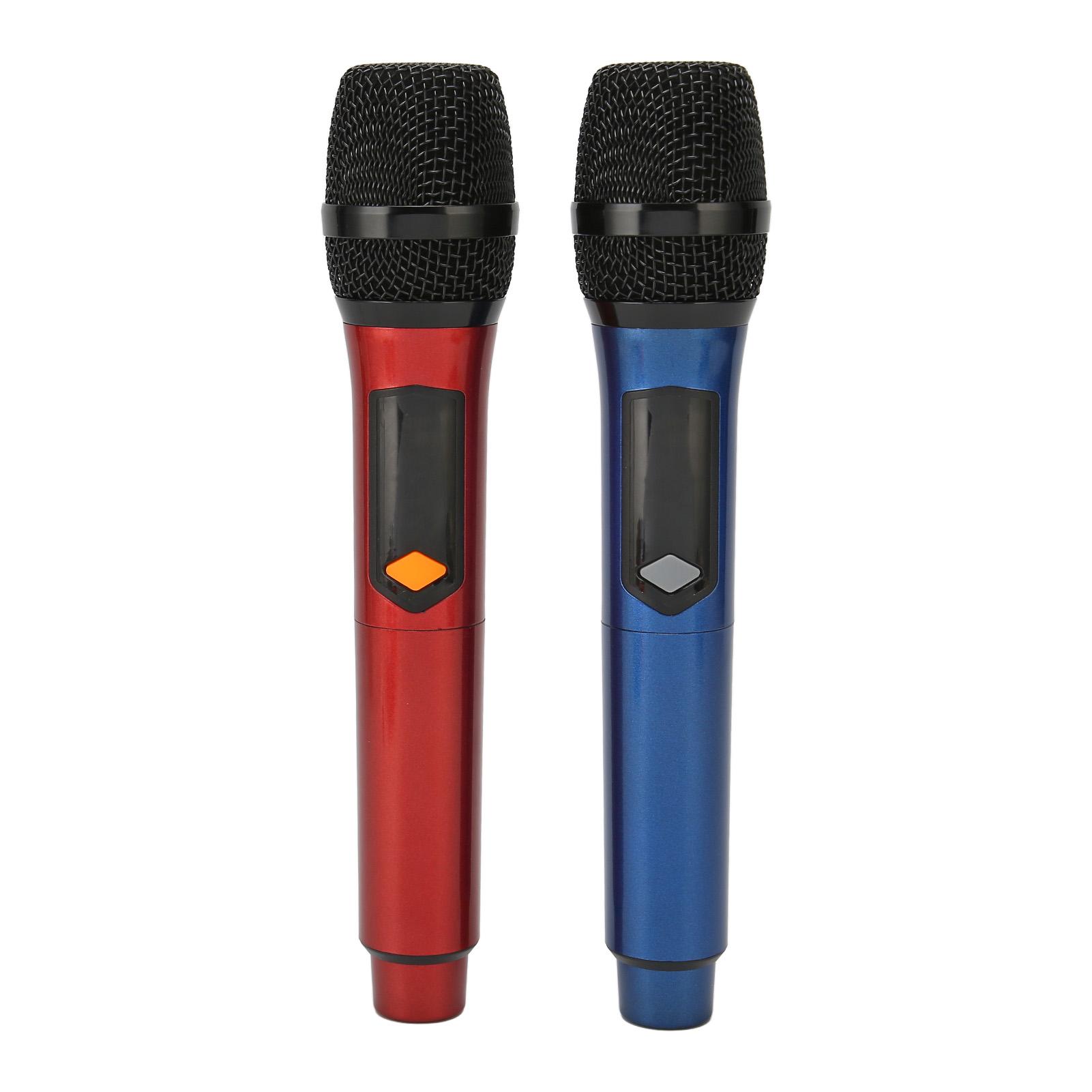 

UHF беспроводной микрофон перезаряжаемый светодиодный дисплей двойной ручной беспроводной микрофон для караоке