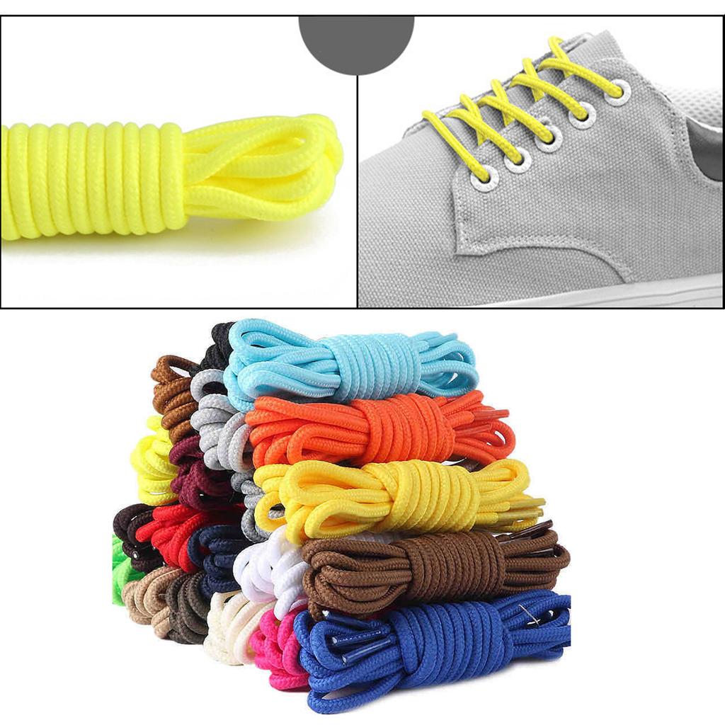 1 Pairs Premium Round Boot Laces, 4mm Diameter Walking Boot Laces for Walking Boots, Heavy Duty Work Boot Laces for Work Boots