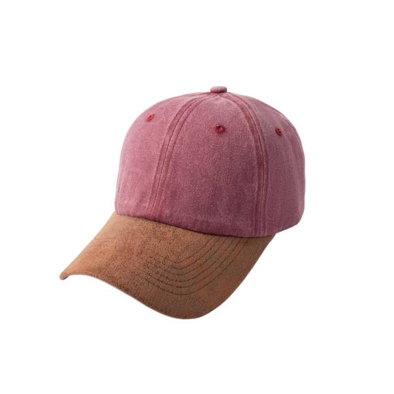 Peaked Cap Unisex Spring Summer Dad Hat Streetwear Sports Hat Men Women Washed Cotton Baseball Cap Solid Color Patchwork Hip-Hop