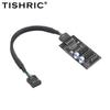 TISHRIC USB 2.0 9Pin USB Hub Male 1 To 3 Female Extension Cable USB Splitter USB Adapter Expansion Card For Desktop Motherboard