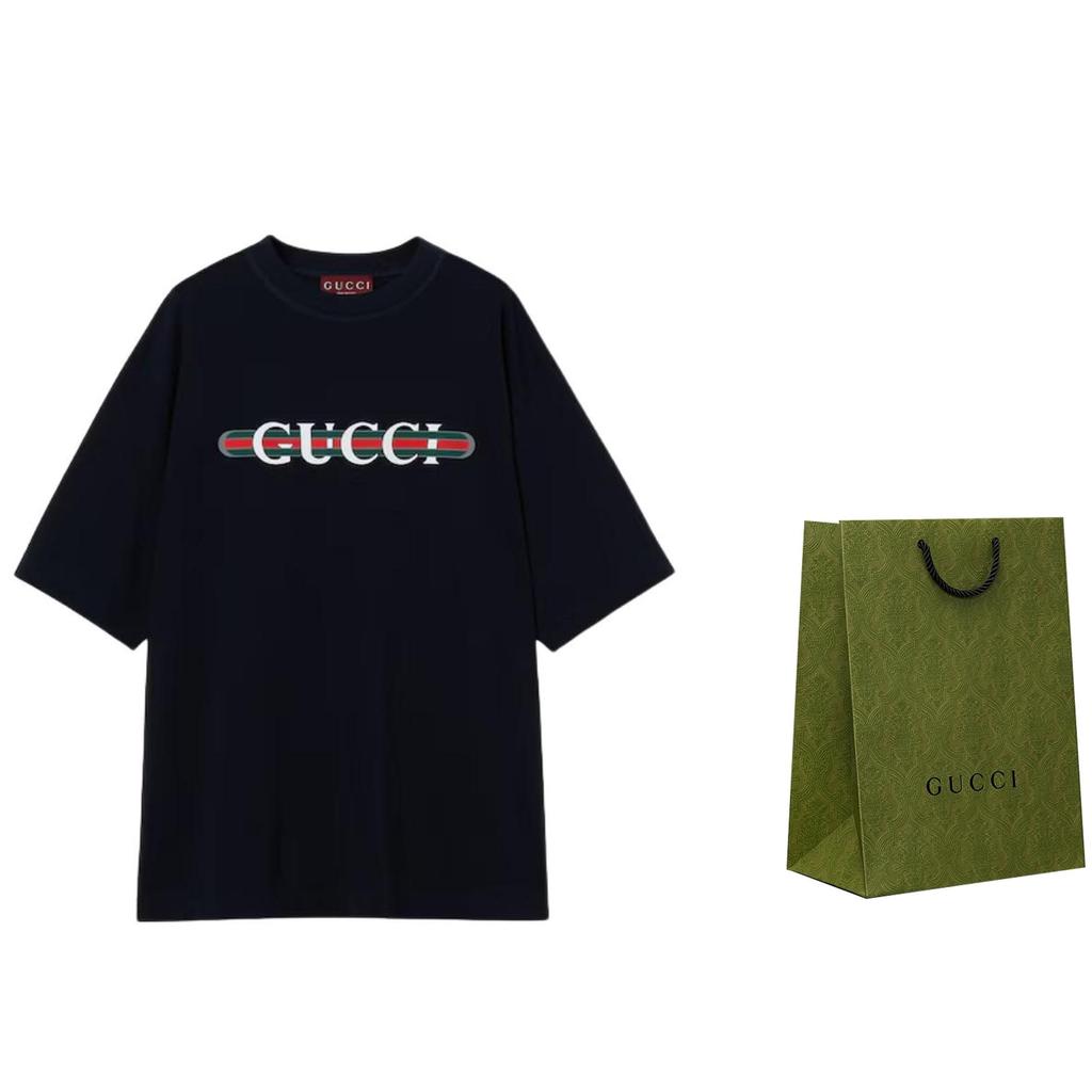 Gucci Logo Printed Jersey T Shirt 784361-XJGTE-4804