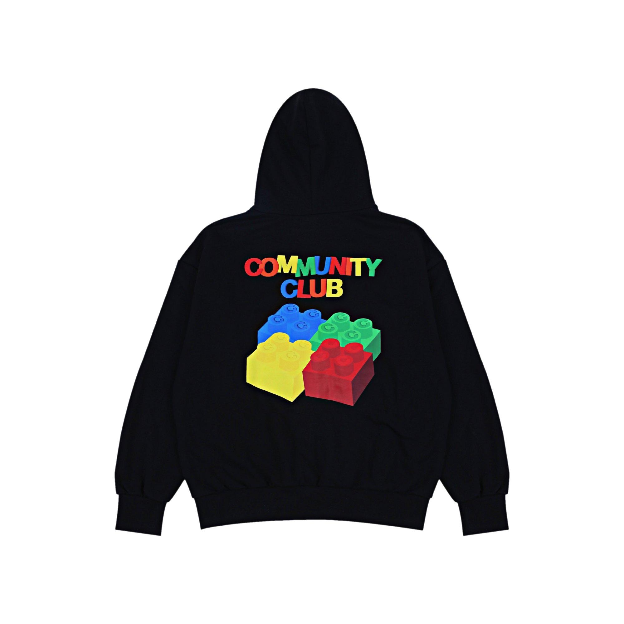 Community Club Playful Hoodie (Black) Xl