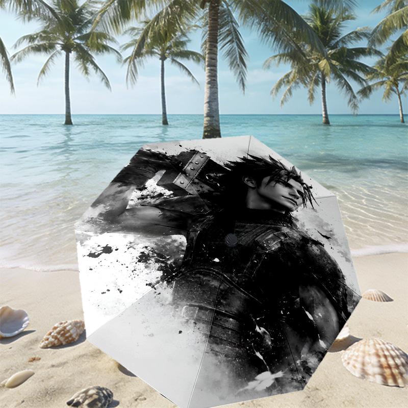 Final Fantasy Print Umbrella Automatic Opening/ Closing - Portable Foldable Design - Daily use for Travel/Outdoor - Gift for Birthday