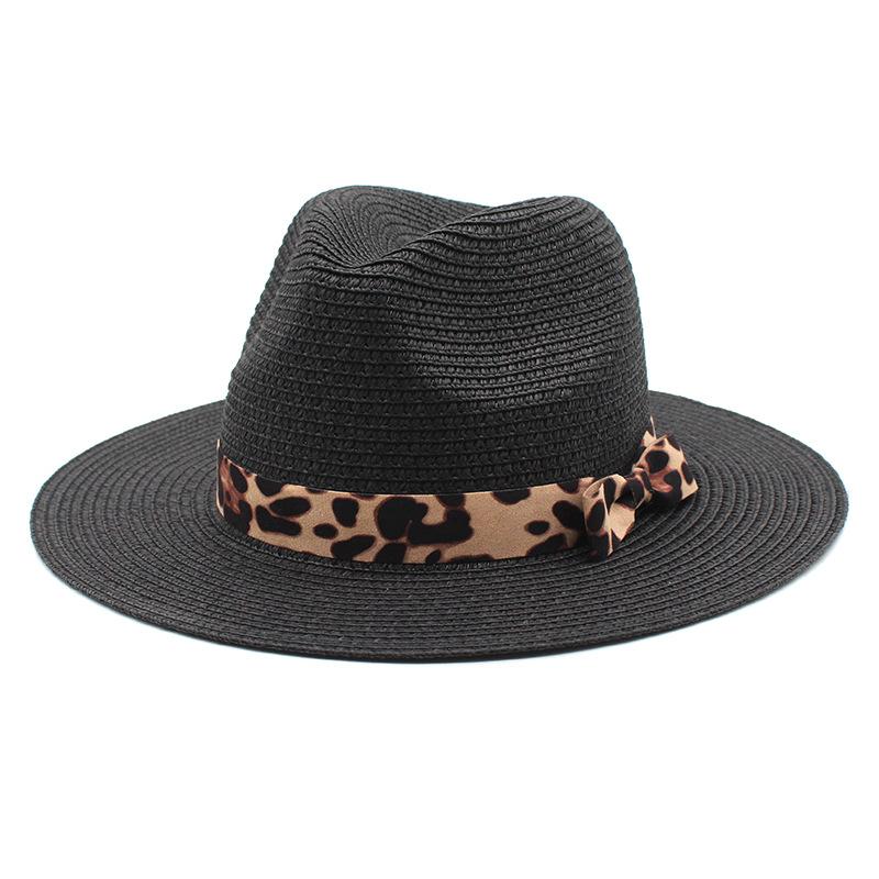 Spring/Summer Panama Hat Yellow Belt Accessories Straw Top Hat Beach Breathable Casual Jazz Hat Straw Hat