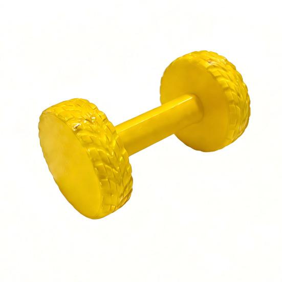 

Игрушка-гантель-ролик для хомяка Снятие скуки и стресса Форма гантели Интерактивная жевательная игрушка Для шиншилл, песчанок, крыс, мышей Аксессуары для физических упражнений S жёлтый