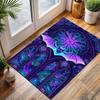Bat Chapel Glass Art Print Carpet for Living Room Bedroom Bedside Floor Mat Cloakroom Area Rugged Home Halloween Decor