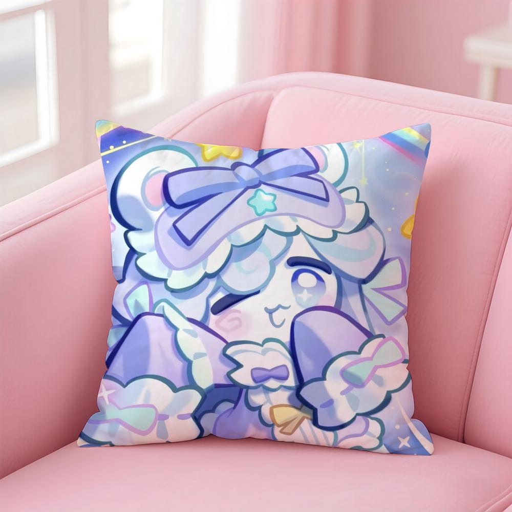 C-Cookie Run K-Kingdom Cushion Cover Home & Car Multi-Scene Pillow Cover - Reversible, Soft & Durable for Daily Use
