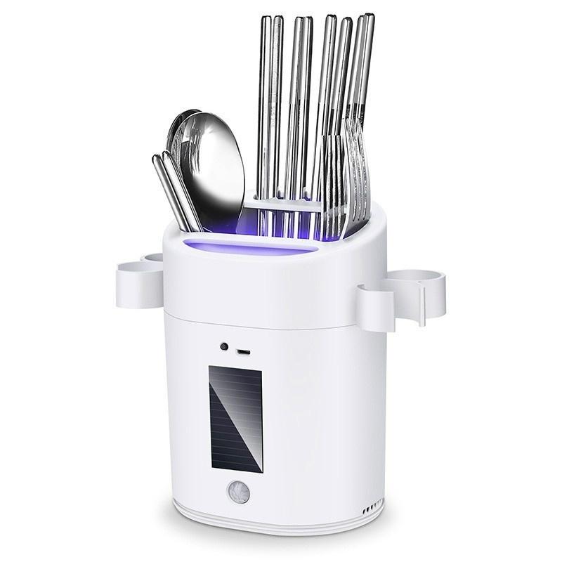 Intelligenter Sterilisations-Besteckständer Messer Löffel Gabel Desinfektions-Röhrenhalter UV-Sterilisation Küchenbesteck-Aufbewahrungsbox