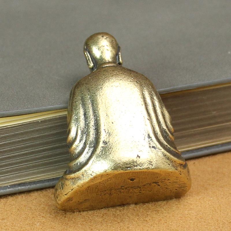 Brass Big Sun Tathagata Buddha Ornament Temple Buddha Statue Buddha Pure Copper Buddha Ornament Metal Crafts Religious Supplies