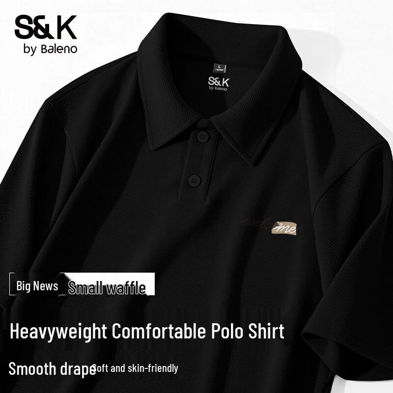 Baleno Men's S&K Series Waffle Knit Polo Shirt