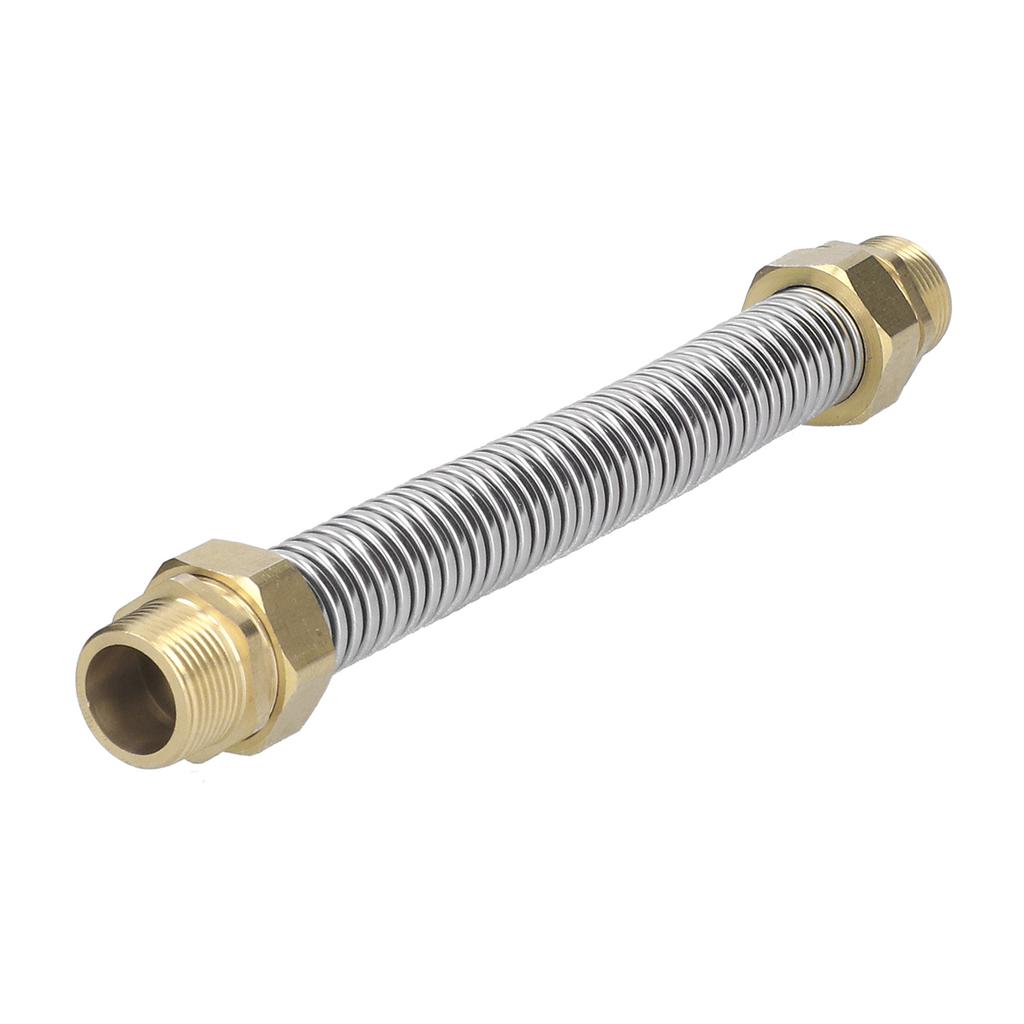 G3/4 Male Thread Air Conditioner Connecting Pipe Stainless Steel Corrugated Hose for Fan Coil Water