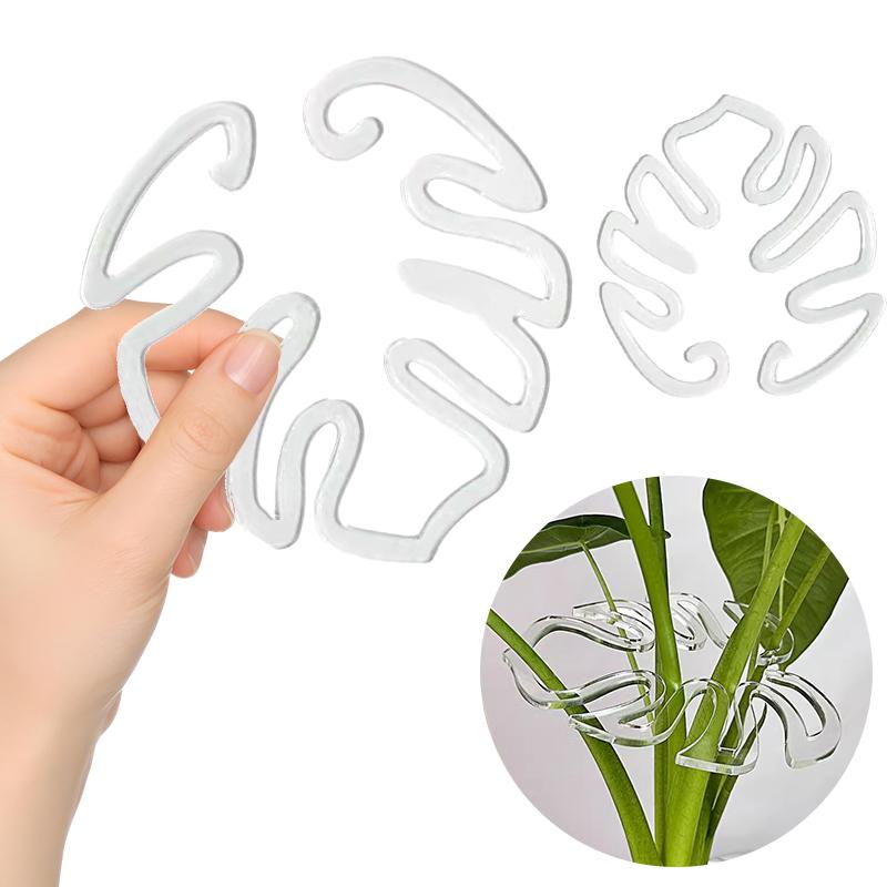 5pcs/10pcs Monstera Plant Stem Support Clips clear Acrylic Moss Pole Plant Stakes for Indoor Plants Keep Plants Growing Vertical