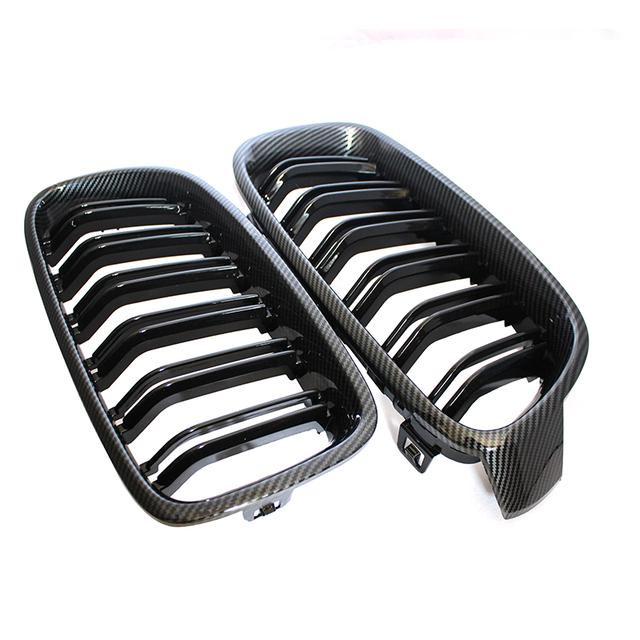 Car Front Grille Racing Front Sport Grill Gloss Black Double Slat Kidney Grille For BMW 3-Series F30 F31 F35 2011-