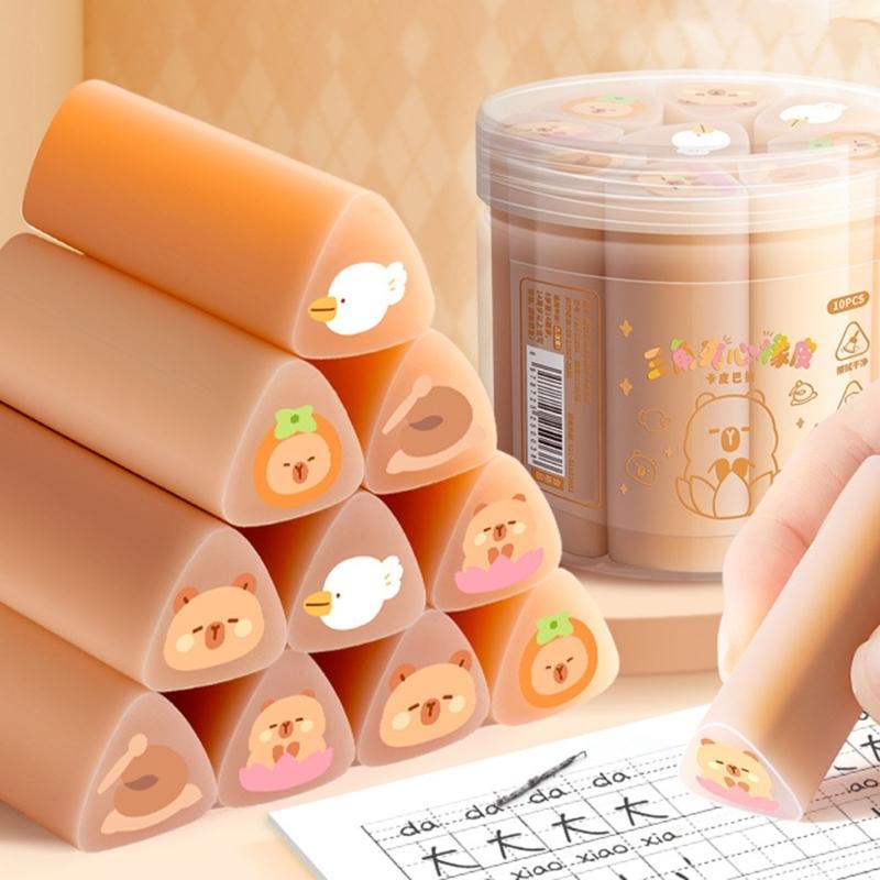 10 Pcs Painting Erasers Cartoon Erasers Lovely Pencil Erasers Easy to Clean Reward Gift For Precise Correction