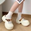 Fashion Buckle Strap Thick Bottom Mary Jane Sandals Women Mix Color Chunky Platform Slippers Woman Summer Fashion Eva Wedge Heel Sandals
