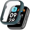 2in1 Case + Tempered Glass for Xiaomi Redmi Watch 3 Active, Green
