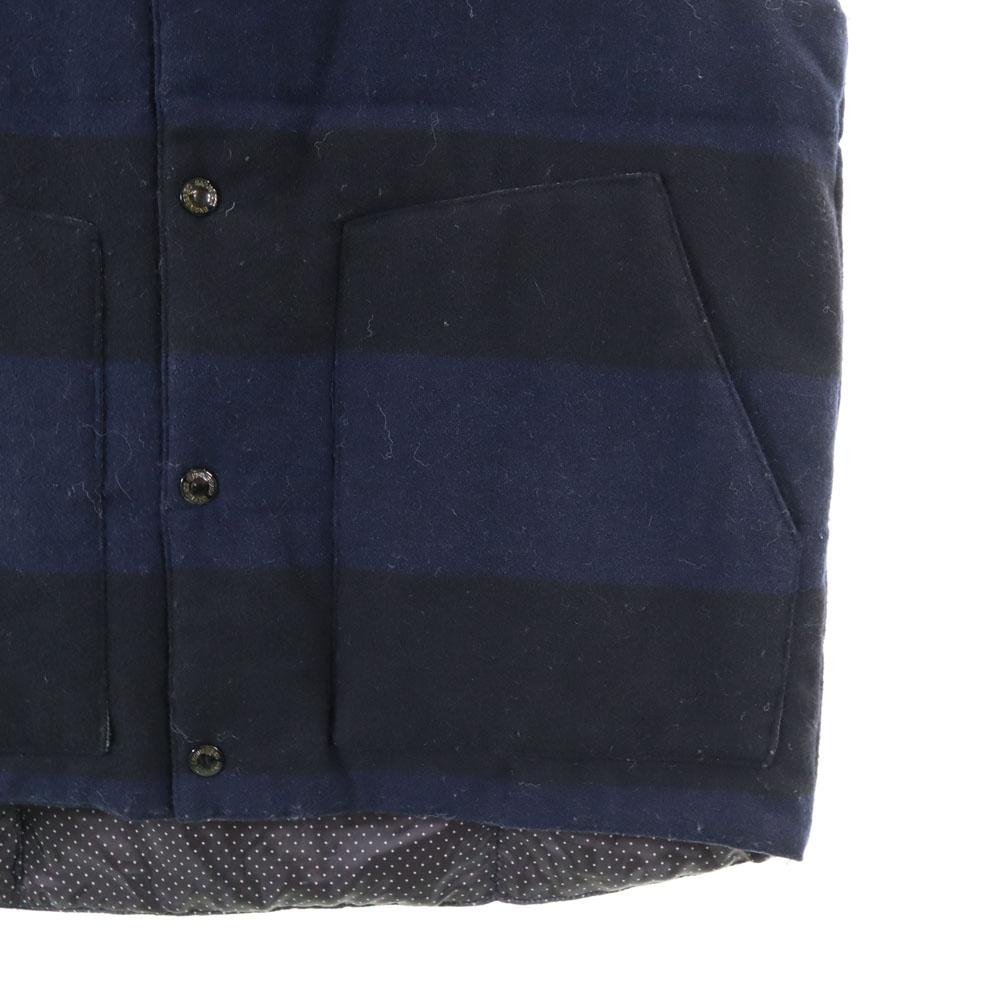 ENGINEERED GARMENTS Made In Canada Border Pattern Batting Vest M Navy Men's Used