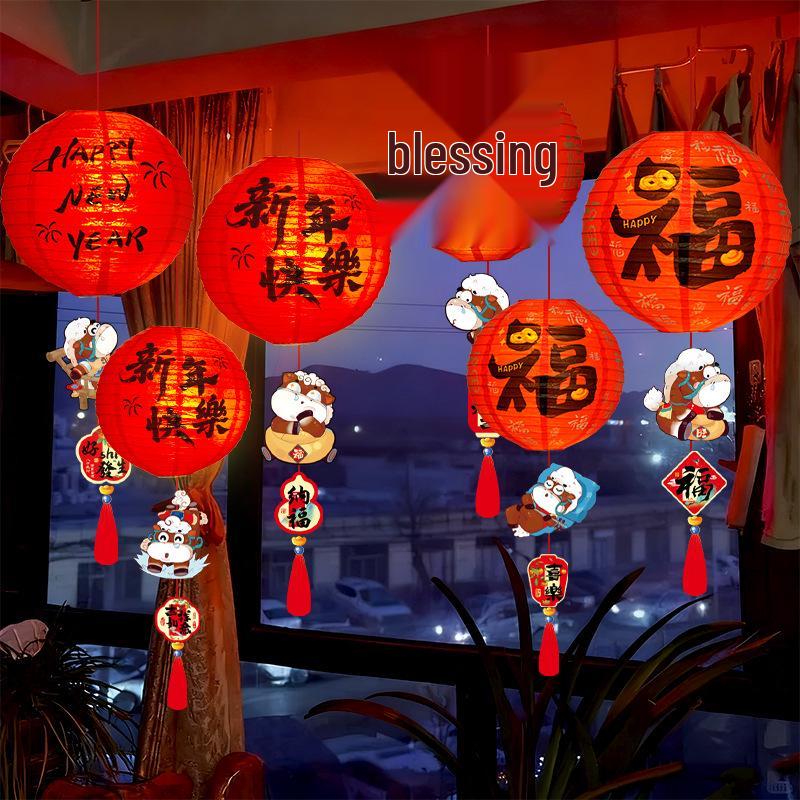 2026 Year of the Horse Lantern Decorations for Mall and Shop Lobbies: Spring Festival Hanging Ornaments