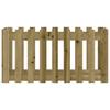 Vidaxl Garden Flower Bed With Fence, 100X50X50 Cm, Impregnated Pine