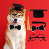 1 sada maturitního obleku pro domácí mazlíčky Rozkošný nastavitelný se střapcem Pet Kočky Psi Cosplay Kloboukový obojek Sada brýlí Příslušenství pro domácí mazlíčky