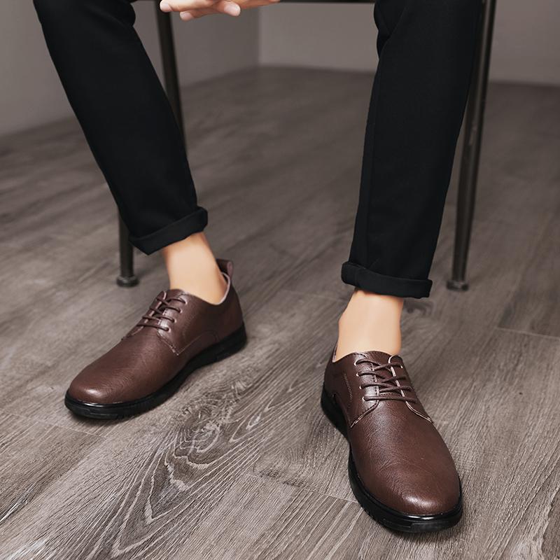 New Brand Men's Shoes Genuine Leather Casual Shoe Handmade Business Oxfords Men Classic Office Dress Footwear Fashion Man Flats
